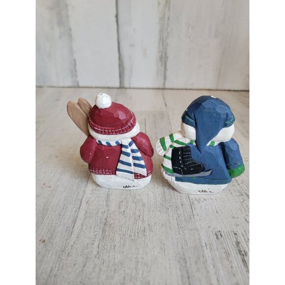 Eddie Walker AS IS Snowman ice ski skating figure xmas set - Picture 7 of 8